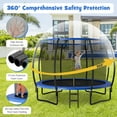 thumbnail image 5 of Topbuy Trampoline 12FT Recreational Trampoline with Ladder Enclosure Safety Pad and Anti-Rust Galvanized Steel Frame Blue, 5 of 9