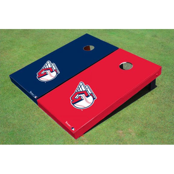 Cleveland Guardians Ball Alternating Solid Cornhole Boards