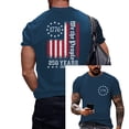 thumbnail image 2 of CIENVNSTG Men's Independence Day Patriotic T-Shirt 1776 Vintage Flag Print Short Sleeve Crewneck Tops USA 250 Anniversary Tees for Home Rest And Outdoor Casual Wear Navy XXL, 2 of 4