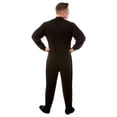 thumbnail image 2 of Big Feet PJs Black Micro-polar Fleece Adult Footed Sleeper Pajamas, 2 of 2