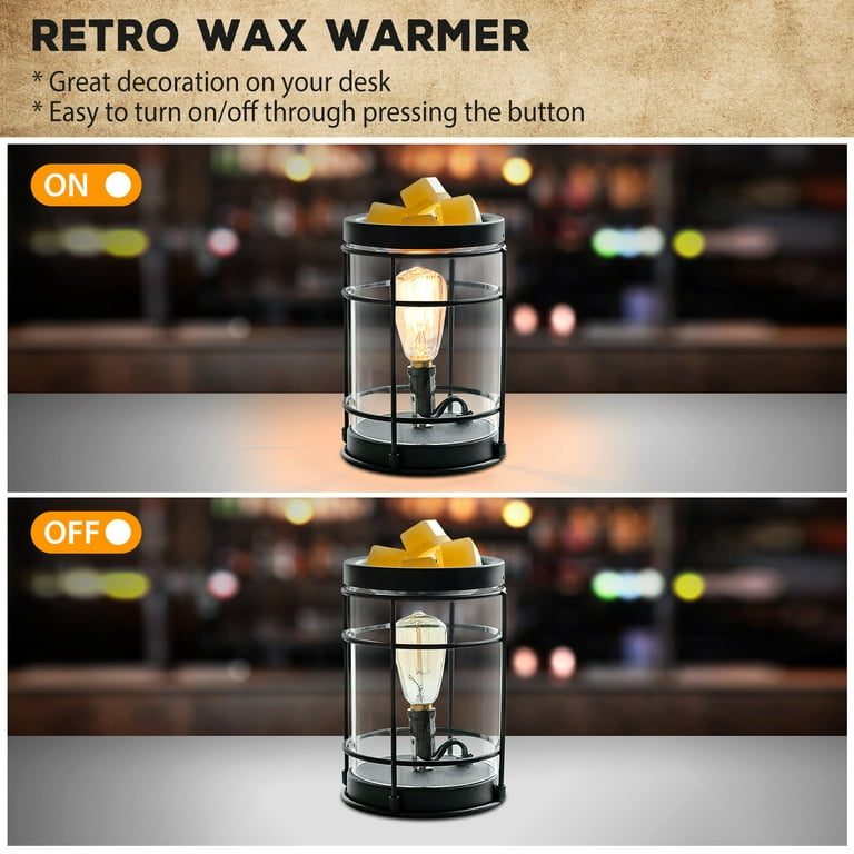 Candle Wax Warmer Lamp, iMounTEK Electric Wax Melt Warmer Vintage Lamp  Fragrance Candle Warmer for Rustic Office Home with Replacement Bulb
