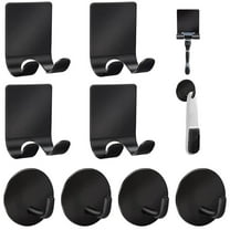 WSBArt Razor Holder for Shower   Adhesive Wall Hooks, Premium 304 Stainless Steel Shower Razor Holder with Heavy Duty Waterproof Sticky Hooks for Bathroom Hanging Towels, Coat, Hat, 8 Piece