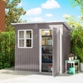 thumbnail image 2 of Outsunny 7' x 4' Metal Outdoor Storage Shed with Window, Lockable Door, 2 of 10
