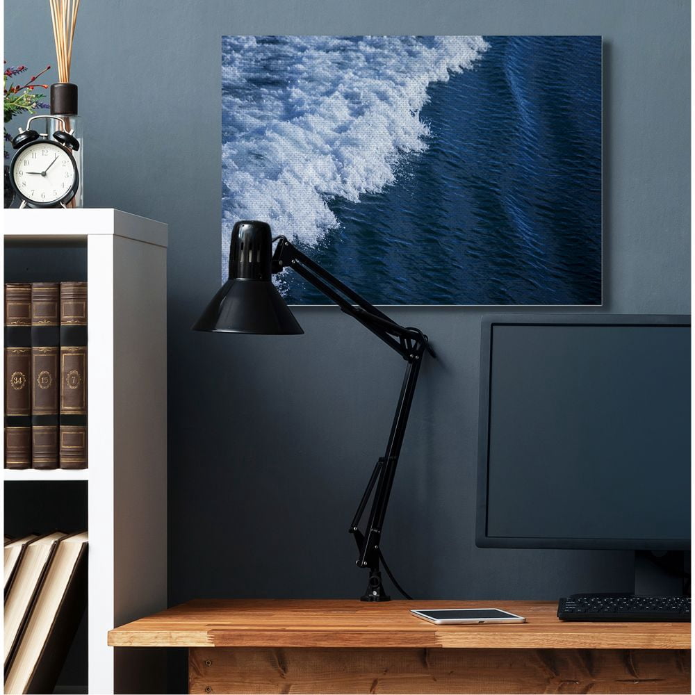 Stupell Home Décor Blue Ocean Wave Crash Photograph Canvas Wall Art by Third and Wall