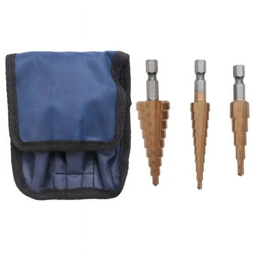3Pc Hss Step Cone Taper Drill Bit Set Metal Hole Cutter Metric 3-12 4-12 4-20Mm 1/ metal9732
