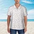 thumbnail image 4 of Balery Cute Rabbit Print Men's Hawaiian Shirts Short Sleeve Beach Shirt Relaxed Fit Vacation Button Down Shirts-Large, 4 of 9
