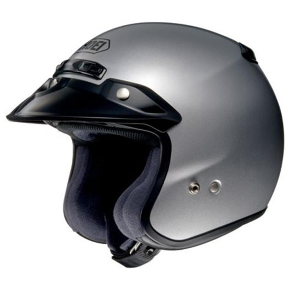 Shoei RJ Platinum R Light Silver Open Face Helmet Small