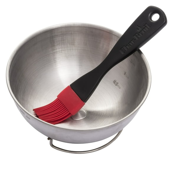 Charbroil 3-in-1 Melting Dome Bowl Basting Set, Stainless Steel