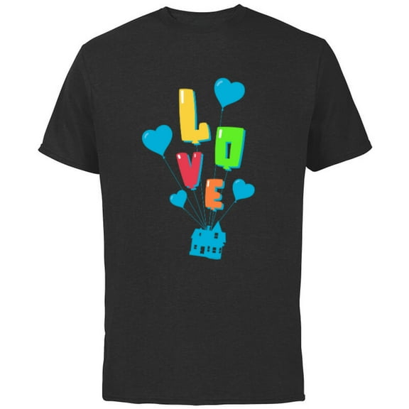 Disney and Pixar’s Up Love Balloons - Short Sleeve Cotton T-Shirt for Adults - Customized-Athletic Heather