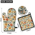 thumbnail image 6 of Pioneer Flower Kitchen Oven Mitt and Pot Holder Sets 4 Pcs for Baking, Cooking and Grilling, Heat Resistant Up To 392 °F, 6 of 7