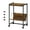 Brown, variant on 2-Tier End Table Record Player Stand with Wheels and Vinyl Storage Shelf, Brown
