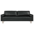 thumbnail image 5 of Sofa Couch, Black, Leather, Mid Century Living Lounge Cafe Lobby Hospitality Restaurant, Modern Contemporary HB34249, 5 of 8