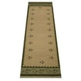 thumbnail image 4 of Rugsotic Carpets Handmade Rugs Hand Woven Kilim Runner 2'6''x8' White Green Wool for Indoor Use, 4 of 5