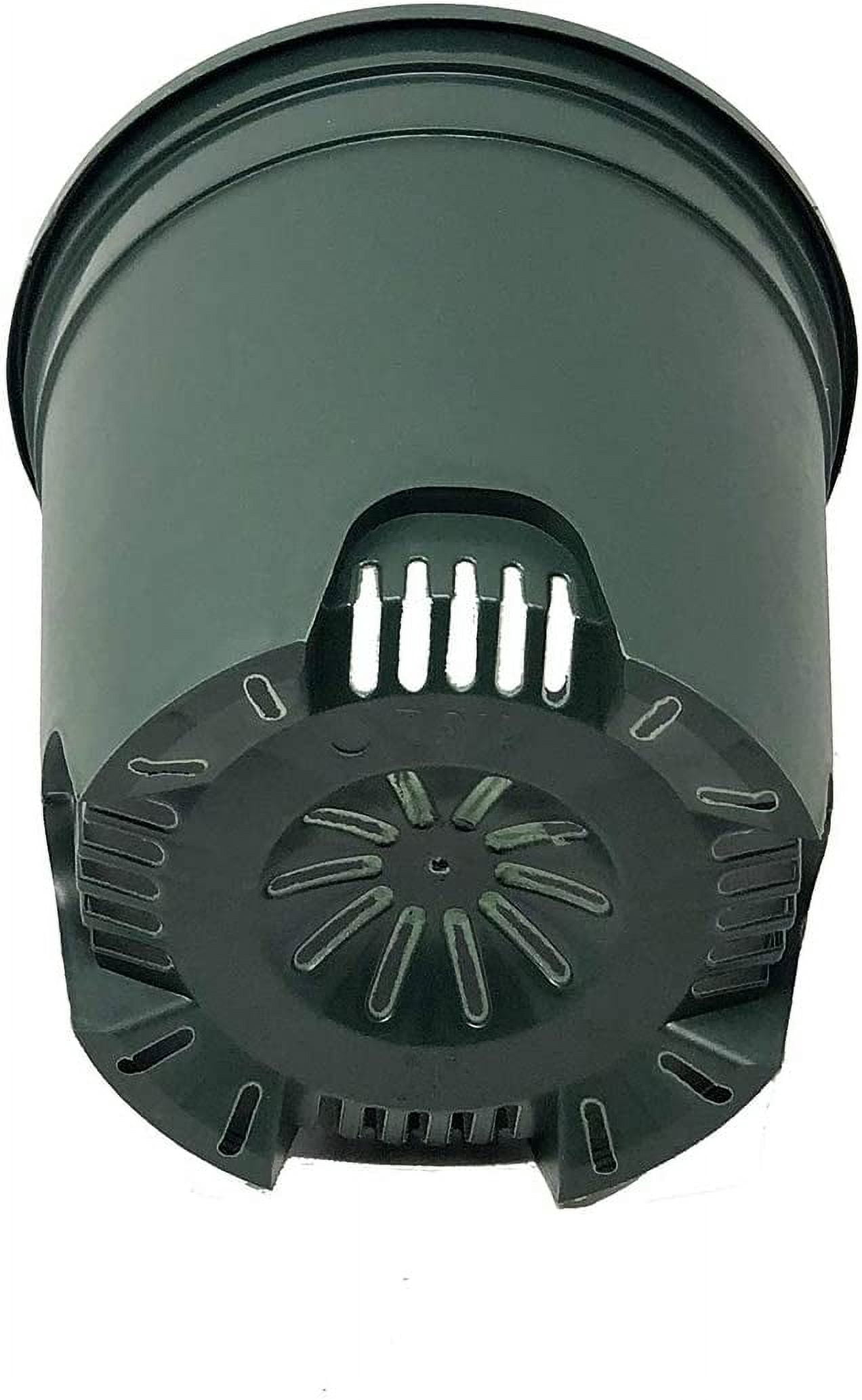Cotta Planters 10-Pack 1.5 Gallon Plastic Nursery Plant Pots, Heavy Duty BPA-Free Recycled Plastic, Green