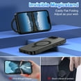 thumbnail image 3 of CASEFIV for iPhone 16e Case,with Magnetic Invisible Stand [Military Drop Protection] [Compatible with MagSafe] Shockproof Slim Translucent Anti-Slip,Black, 3 of 8