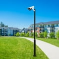 thumbnail image 2 of 10ft Street Light Pole, Galvanized Heavy-Duty Street Lamp Post Outdoor Street Courtyard Parking Lot Lighting Post with Ground Cage for Landscape, Pathway, 2 of 18