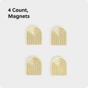 U Brands Magnets, Set of 4, Gold Deco