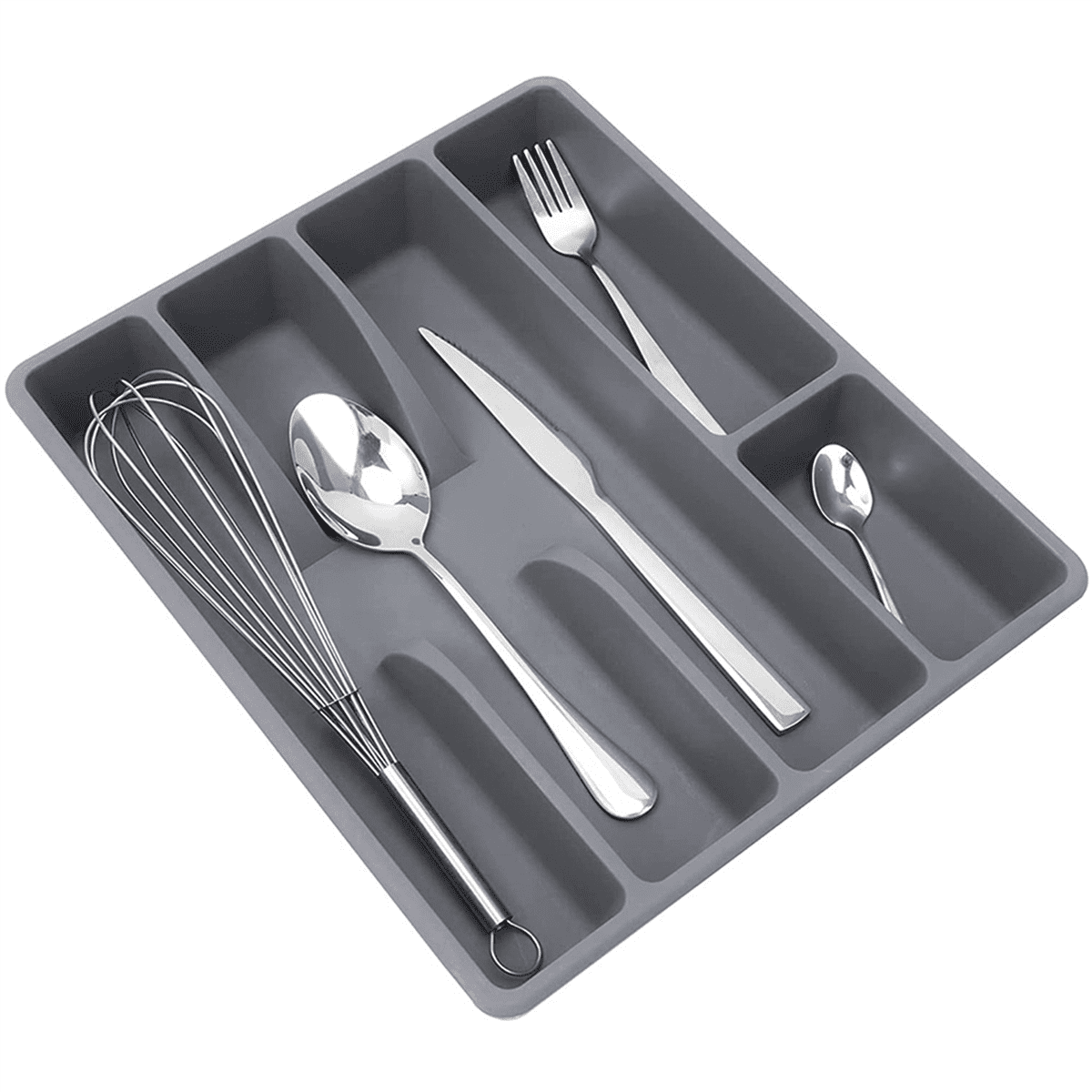 4X Drawer Kitchen Drawer Organizer Silverware Holder Utensil Organizer Cutlery Organizer Tray Flatware Organizers
