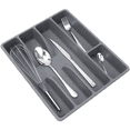 thumbnail image 3 of 3X Drawer Kitchen Drawer Organizer Silverware Holder Utensil Organizer Cutlery Organizer Tray Plastic, 3 of 8