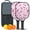 Black, variant on Pickleball Paddles Set Of 2, Fiberglass Surface, Vintage Floral & Butterfly, 4 Balls & Bag