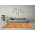 thumbnail image 3 of Ahgly Company Indoor Rectangle Solid Orange Modern Area Rugs, 4' x 6', 3 of 4