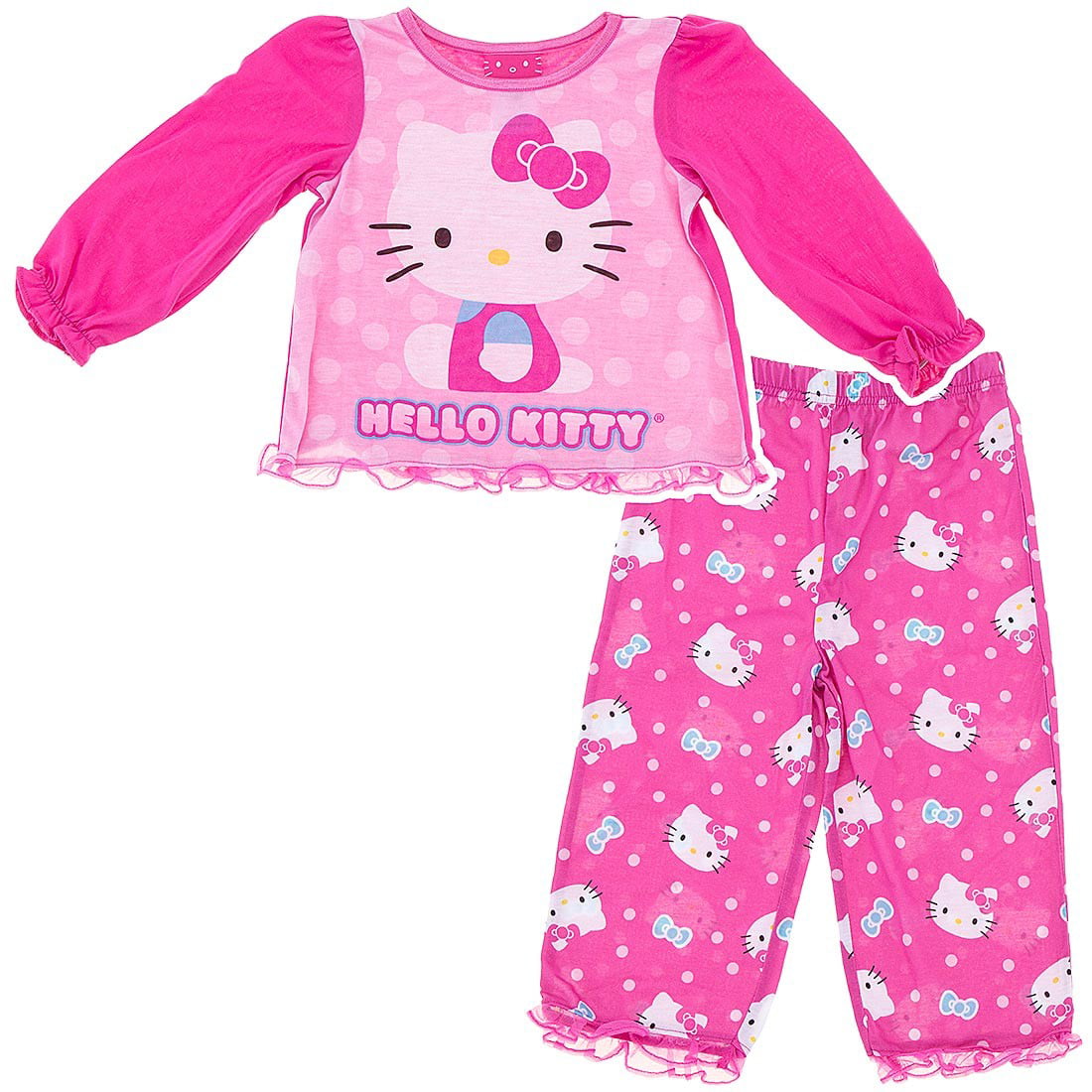 AME Sleepwear - Hello Kitty Dark Pink Pajamas for Toddler Girls Size 2T ...