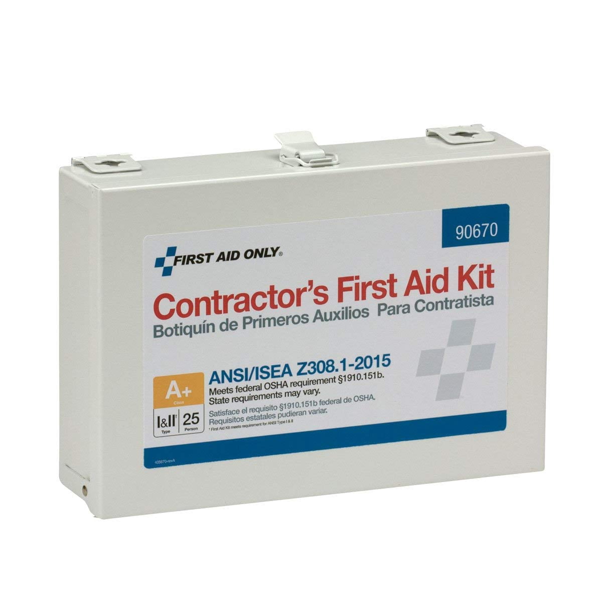 First Aid Kit and Housing, Metal 180 Components, 25 People Served 90670