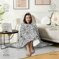 thumbnail image 4 of Wearable Blanket,Halloween Spider Web and Spiders Hooded Wearable Flannel Blanket for Adults & Teens,Winter Poncho Shawl Wrap Cape Cozy Anti-Pill,60"x80", 4 of 5