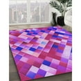 thumbnail image 3 of Ahgly Company Machine Washable Indoor Rectangle Transitional Heliotrope Purple Area Rugs, 7' x 10', 3 of 7