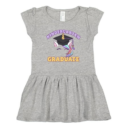 

Inktastic Kindergarten Graduate Unicorn with Graduation Cap Gift Toddler Girl Dress
