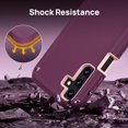 thumbnail image 4 of WWS-for Samsung Galaxy A26 Protective Case, Heavy Duty [Shockproof] [Dropproof] [Dustproof] Phone Case 3-Layer Rugged Hard Cover, Purple/Pink, 4 of 4