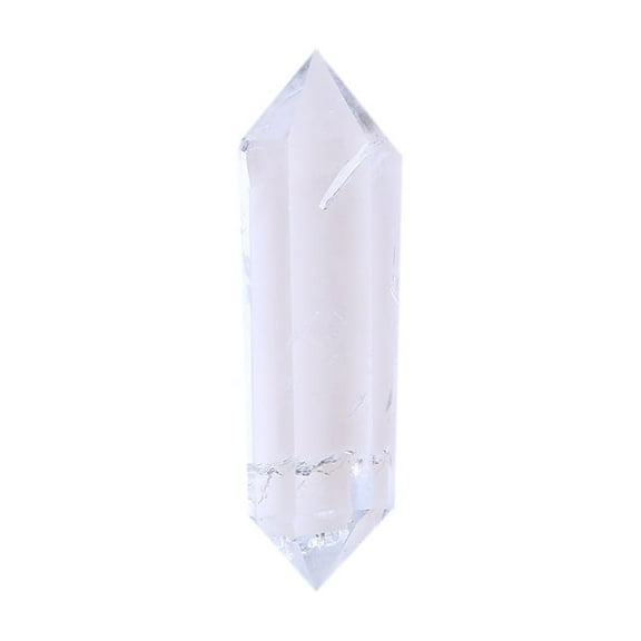Natural Quartz Crystal Healing Gemstone (Double Point White Crystal Column 5.2 Cm)
