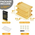 thumbnail image 6 of SpaceAid Bamboo Water Bottle Organizer with Labels, 3-Tier Stackable Bottle Holder, 6 of 7