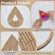 thumbnail image 3 of Juego de 6 marcos para vitrales con forma de lágrima, 6 tamaños diferentes. Plantillas para vitrales. Tableros de MDF de madera veteada de colores para crear vitrales con forma de lágrima., 3 of 9