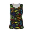 thumbnail image 3 of Picia Pixel Game Pattern Women's Workout Tank Top,Breathable Activewear,Slim Fit Athletic Top,Versatile Workout Moisture-wicking top-XX-Large, 3 of 9