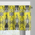 thumbnail image 3 of Ambesonne Ethnic Window Valance, Paisley Ivy Swilrs Image, 54" X 12", Charcoal Grey White, 3 of 5