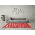 thumbnail image 3 of Ahgly Company Machine Washable Indoor Rectangle Checkered Red Modern Area Rugs, 6' x 9', 3 of 4