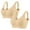 Beige, variant on Wireless Rhinestone Bra Sports Style Breathable Stretchy Comfortable Everyday Bralette,2-Pack (Women's or Women's Plus)