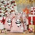 thumbnail image 6 of Honeii Panda Print Small Burlap Bags,Christmas Drawstring Treat Bags Gift Bags Reusable Candy Goodie Wrapping Bags for Holiday Party Favors Supplies -Small, 6 of 9