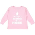 thumbnail image 3 of Inktastic Easily Distracted by Penguins Boys or Girls Long Sleeve Toddler T-Shirt, 3 of 5