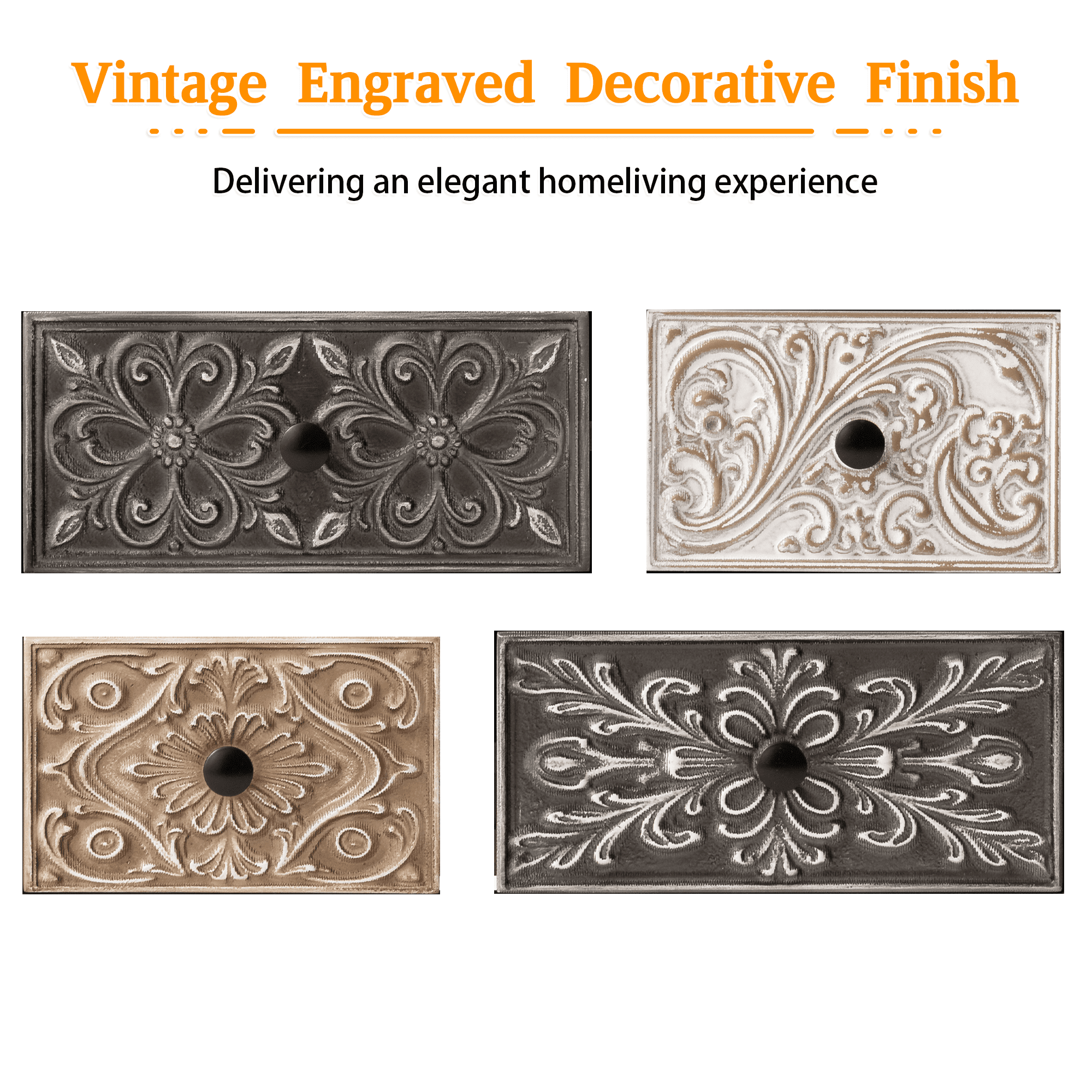 VENTOPYR 8 Drawer Dresser for Bedroom,Farmhouse Chest of Drawers with Vintage Engraved Pattern