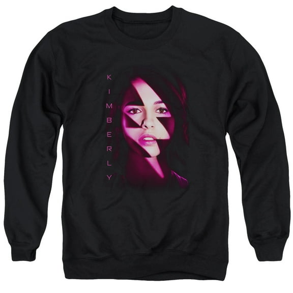 Power Rangers Kimberly Bolt Adult Crewneck Sweatshirt Black