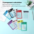 thumbnail image 2 of Visland Transparent Calculator 8-Digit Display Calculator Solar Power Supply Calculator for Home School Office, 2 of 8