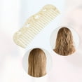 thumbnail image 3 of Unique Bargains 1 Pcs Women Heart Style Wide Tooth Comb for Curly Thick Wavy Straight Hair Beige, 3 of 6
