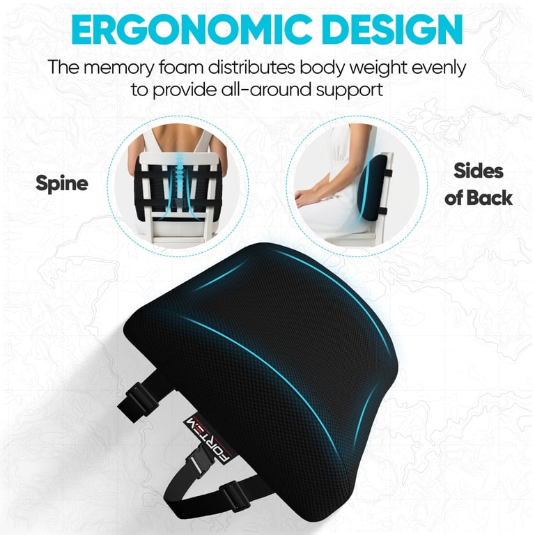 FORTEM Lumbar Support Cushion, Memory Foam Back Pillow photo 6