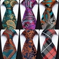 thumbnail image 3 of Synzerm Silk Paisley Ties for Men Necktie Foral Tie Sets Formal Business, 3 of 3