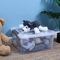 thumbnail image 4 of 17 QT Clear Storage Bins with Lids Large Stackable Plastic (6 Pack) 15.9x11.6x7.3", 4 of 4