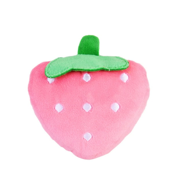 Juguete vocal de peluche para mascotas, juguete para perros, juguete para perros, juguete para gatos con forma de fresa y bayas