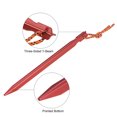 thumbnail image 3 of Uxcell 18cm/7.1 Inch Y-Beam Aluminum Tent Stakes Ground Pegs with Pull Rope Red 10 Pack, 3 of 4
