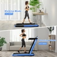 thumbnail image 4 of Gymax Tapis Roulant Motorisé Pliant pour Dessous de Bureau Tapis Roulant Électrique avec Appli Bleu, 4 of 10